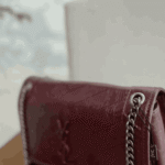 Saint Laurent Niki Shoulder Bag Burgundy Leather - Image 4
