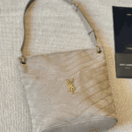 Saint Laurent Niki Supple Bucket Bag Gray Suede - Image 5