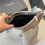 Saint Laurent Niki Supple Bucket Bag Gray Suede - Image 7