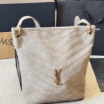 Saint Laurent Niki Supple Bucket Bag Gray Suede - Image 6