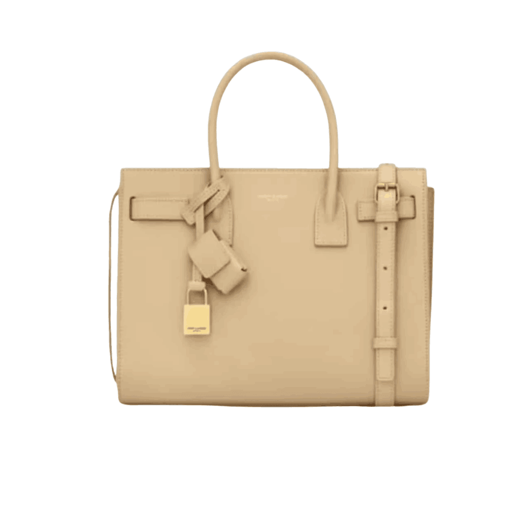 Saint Laurent Sac De Jour Baby Smooth Dark Beige Leather Handbag Saint Laurent Sac De Jour Baby Smooth Dark Beige Leather Handbag - Image 1