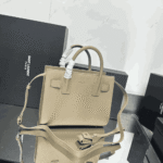 Saint Laurent Sac De Jour Baby Smooth Dark Beige Leather Handbag - Image 5