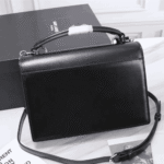 Saint Laurent Sunset Medium Mirror Effect Leather Bag Black - Image 3