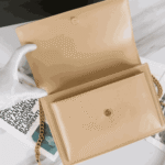 Saint Laurent Sunset Medium Smooth Leather Shoulder Bag Dark Beige - Image 4