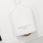 Saint Laurent Sunset Medium White Smooth Leather Shoulder Bag - Image 4
