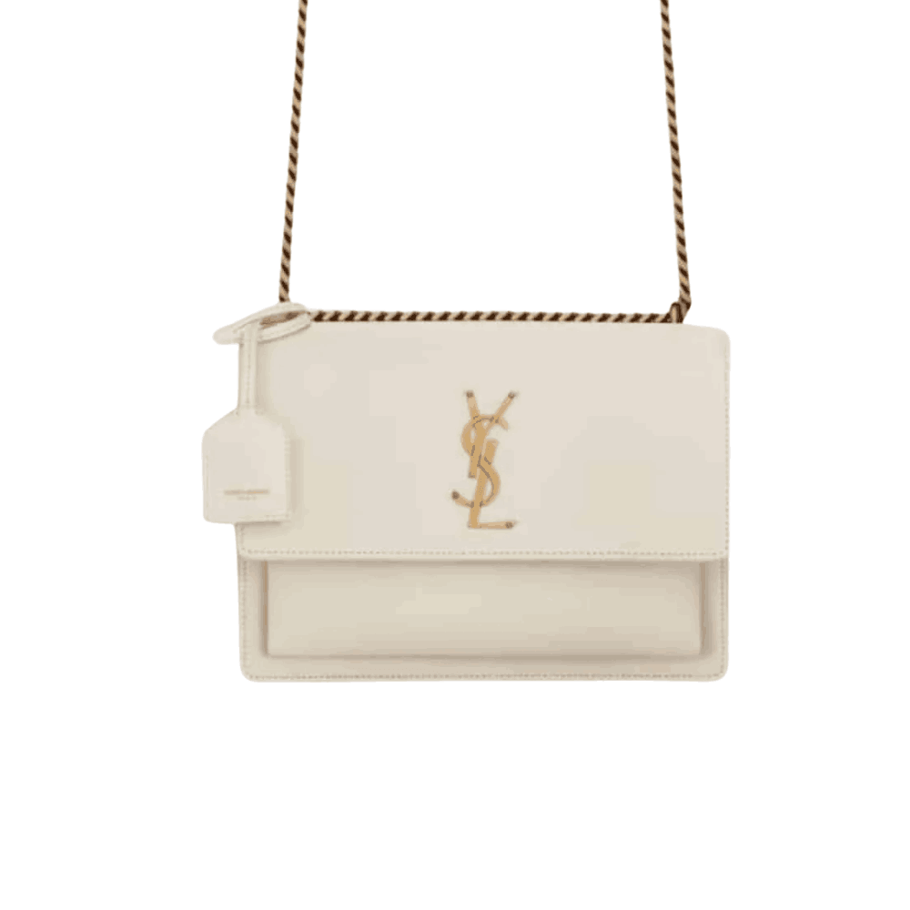 Saint Laurent Sunset Medium White Smooth bag Saint Laurent Sunset Medium White Smooth Leather Shoulder Bag - Image 1
