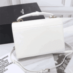 Saint Laurent Sunset Medium White Smooth Leather Shoulder Bag - Image 8