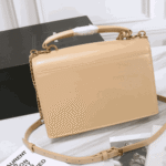 Saint Laurent Sunset Medium Smooth Leather Shoulder Bag Dark Beige - Image 7