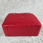 Chanel Grand Shopping Tote Red with Silver-Tone Hardware - Image 2
