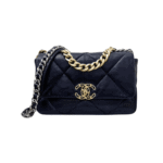 Chanel 19 Bag Black Mixed Metal Chain Handbag