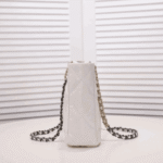 Chanel 19 East West Quilted Shopping Bag White - Image 3