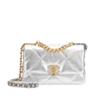 Chanel 19 Flap Bag Metallic Silver