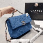 Chanel 19 Flap Denim Bag Blue - Image 2
