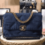 Chanel 19 Flap Denim Bag Blue - Image 4