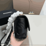 Chanel 19 Handbag Black Shiny Leather - Image 7