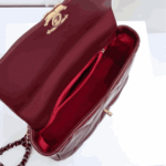 Chanel 19 Shiny Crumpled Burgundy Bag - Image 5