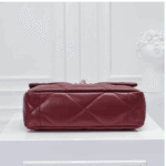 Chanel 19 Shiny Crumpled Burgundy Bag - Image 3
