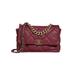 Chanel 19 Shiny Crumpled Burgundy Bag