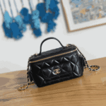 Chanel 22K Small Vanity Case with Pockets Black - Image 6