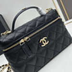 Chanel 25C Vanity with Chain Gold Hardware Black - Image 8