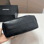 Chanel Shopping Bag Brown & Black Gold-Tone Metal - Image 2