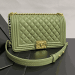 Chanel Medium Boy Bag Olive - Image 4