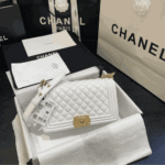 Chanel Large Boy Handbag White - Image 3