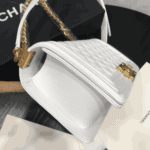 Chanel Boy Medium Handbag White - Image 2