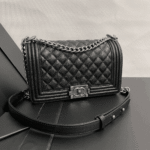 Chanel Boy Medium Handbag Black - Image 5