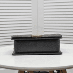 Chanel Boy Chevron Medium Handbag Black with Gold Hardware - Image 6