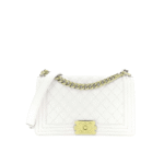 Chanel Boy Medium Handbag White