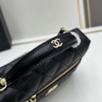 Chanel 25C Vanity with Chain Gold Hardware Black - Image 4