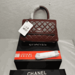 Chanel Coco Top Handle Flap Bag Brown - Image 2