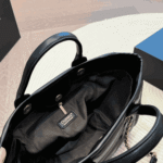 Chanel Large Deauville Shopping Bag Black - Image 3