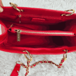 Chanel Grand Shopping Tote Red with Gold-Tone Hardware - Image 2