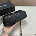 Chanel 19 Handbag Black Shiny Leather - Image 2