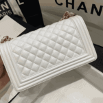 Chanel Large Boy Handbag White - Image 4
