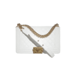 Chanel Large Boy Handbag White