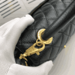 Chanel Large Flap Bag with Top Handle Black - Image 5