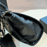 Chanel Large Deauville Shopping Bag Black - Image 7