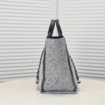 Chanel Large Deauville Tote Bag Bicolor Gray - Image 8