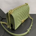 Chanel Medium Boy Bag Olive - Image 9