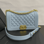 Chanel Medium Boy Bag Light Blue - Image 8