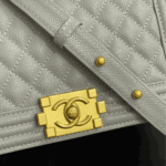 Chanel Medium Boy Bag Light Gray - Image 9