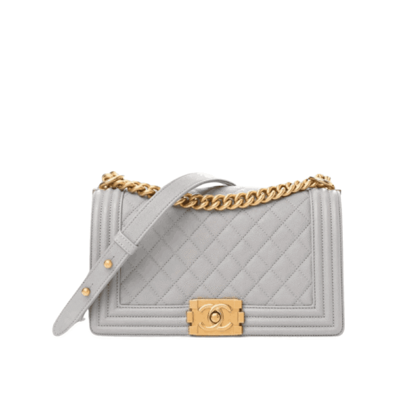 Chanel Medium Boy Bag Light Gray