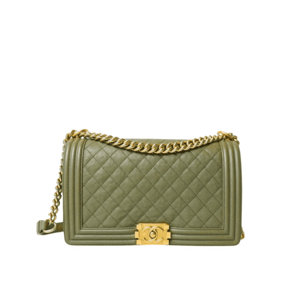 Chanel Medium Boy Bag Olive