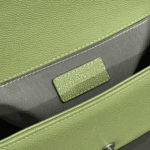 Chanel Boy Medium Handbag Metallic Olive - Image 10