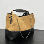 Chanel Shopping Bag Beige & Black Gold-Tone Metal - Image 4