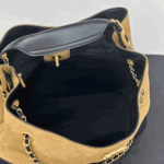 Chanel Shopping Bag Beige & Black Gold-Tone Metal - Image 5