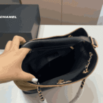 Chanel Shopping Bag Brown & Black Gold-Tone Metal - Image 6